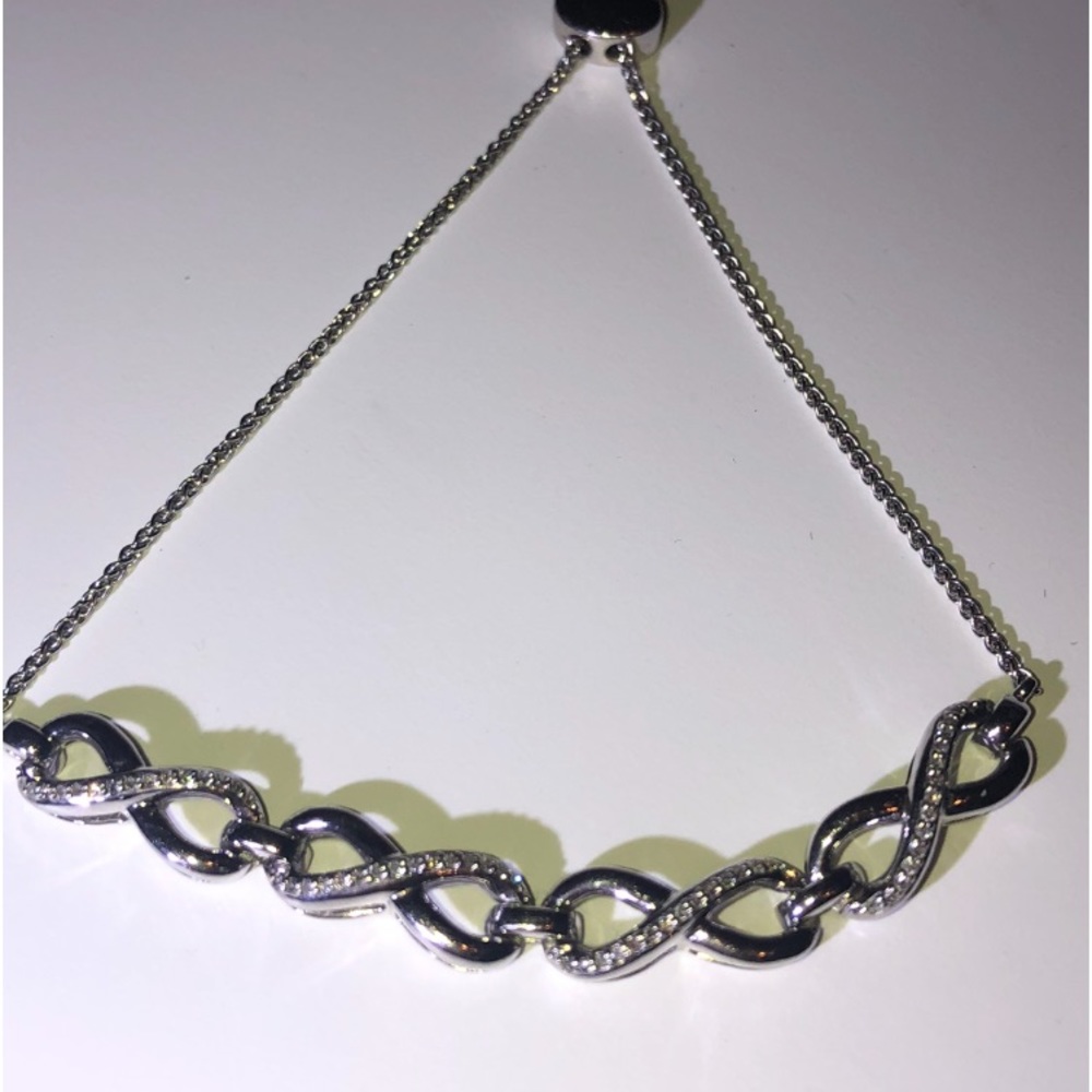 Sterling and Diamond bolo bracelet new in box